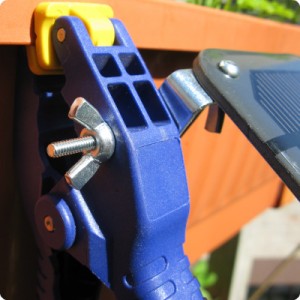 solar panel clamp closeup
