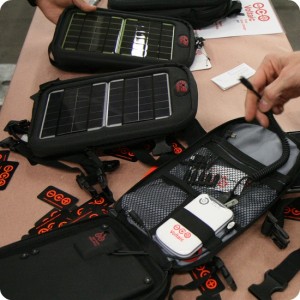 solar charger on table