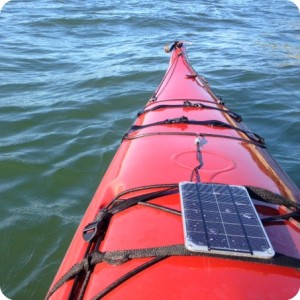 solar panel on kayak