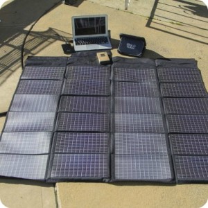 laptop battery and powerfilm solar panel