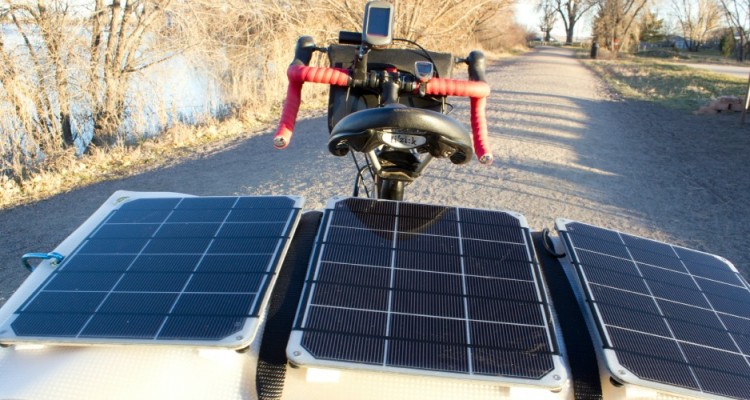 18 Watt solar kit for bicycle touring