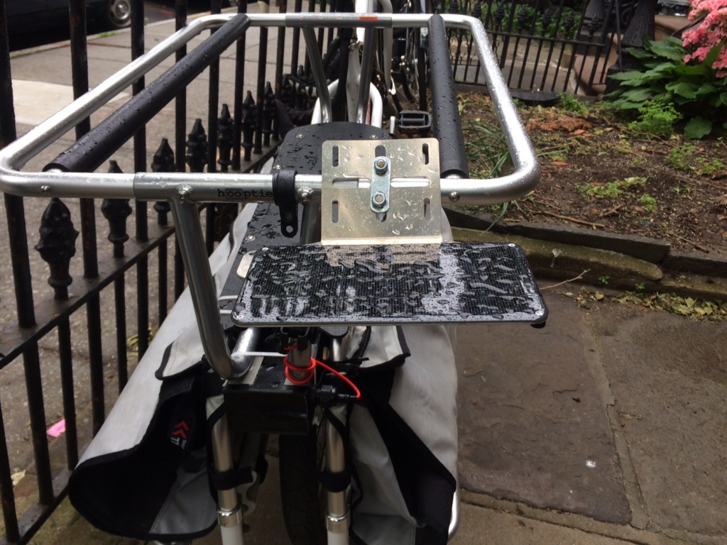 solar panel mounted on bicycle