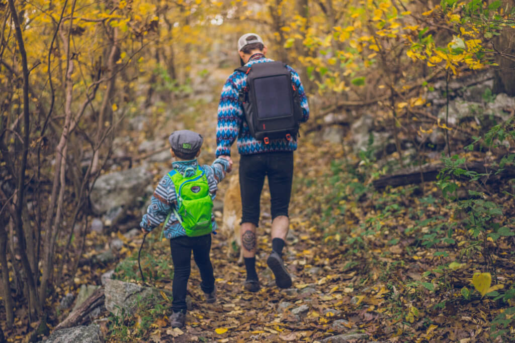 holiday gift guide 2018, solar backpack, solar panel backpack