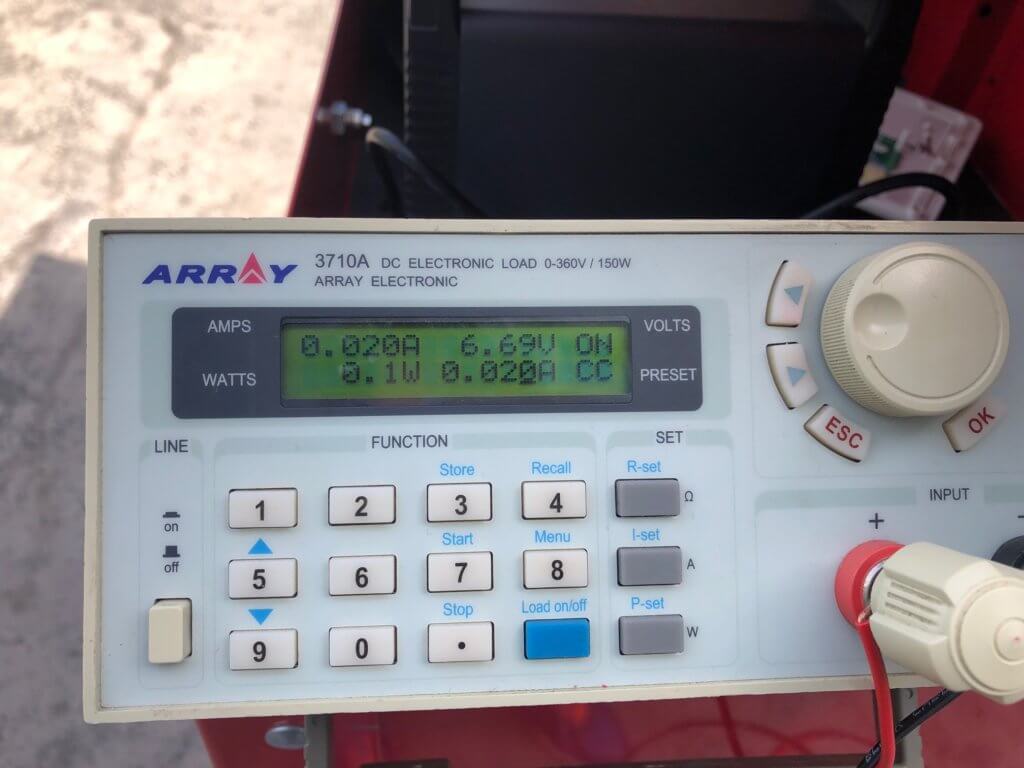 IV curve reading for small solar panel