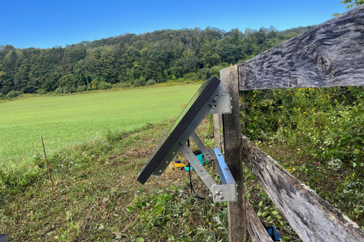 Panel is adjusted to 50 degrees