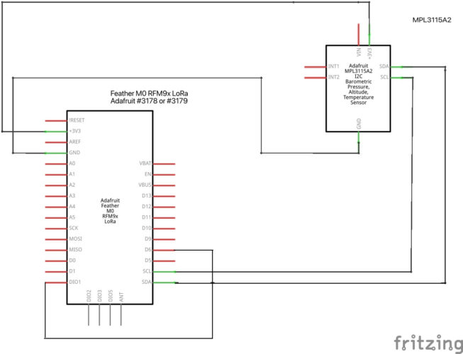 Adafruit-Feather-M0-RFM-LoRa Schematic